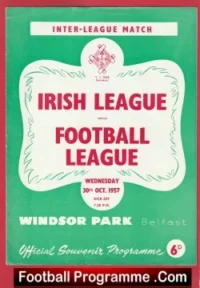 Irish League v English League 1957 – Windsor Park Belfast