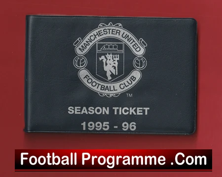 Manchester United Man Utd Season Ticket Book LMTB 1995 1996 - Image 2