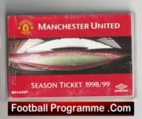 Manchester United Man Utd Season Ticket Book LMTB 1998 1999 Treble