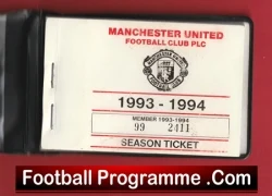 Manchester United Man Utd Season Ticket Book LMTB 1993 1994 - football memorabilia
