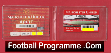 Manchester United Season Ticket 1998 1999 Treble - Image 2
