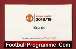Manchester United Season Ticket Gift Box 2018/19 - football memorabilia