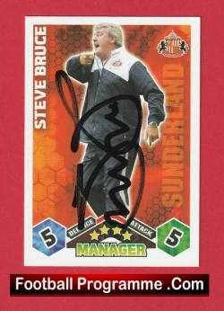 Manchester United Steve Bruce Man Utd Signed Football Card Autograph - football programme