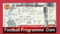 Manchester United v Anderlecht 2000 – Match Ticket