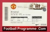 Manchester United v Arsenal 2012 – Football Ticket