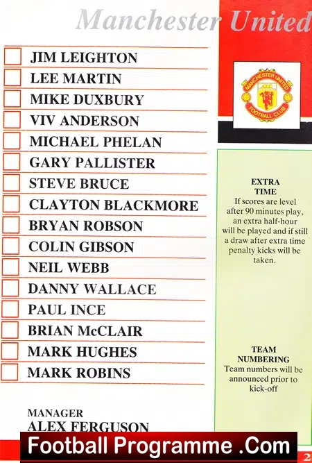 Manchester United v Crystal Palace 1990 - FAC Final Replay + Signed Denis Law - Image 4