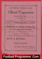 Southwick v Haywards Heath 1948 – 1940s Old Football Programme