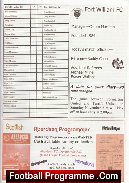 Turriff United v Fort William 2009 - Highland League Scotland - Image 3