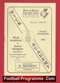 Wick Academy v Brora Rangers 1994 – Scotland