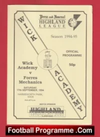 Wick Academy v Forres Mechanics 1994 – Scotland