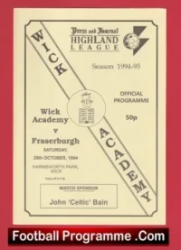 Wick Academy v Fraserburgh 1994 – Scotland