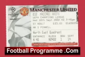 Manchester United v Maccabi Haifa 2002 – Match Ticket