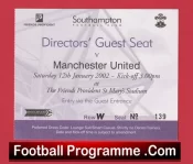 Southampton v Manchester United 2002 – Directors Match Ticket