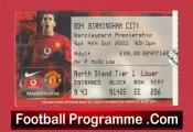 Manchester United v Birmingham City 2003 – Match Ticket