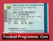 Manchester City v Southampton 2003 – Match Ticket