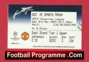 Manchester United v Sparta Prague 2004 – Football Ticket