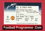 Manchester United v Sparta Prague 2004 – Football Ticket
