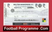 Bolton Wanderers v Manchester United 2004 – Match Ticket