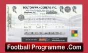 Bolton Wanderers v Manchester United 2004 – Match Ticket