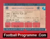 Glasgow Rangers v Manchester United 1994 – ticket Ibrox Tournament Final