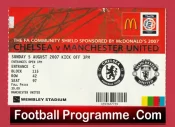 Manchester United v Chelsea 2007 – FA Community Shield Match Ticket
