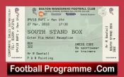 Bolton Wanderers v Manchester United 2010 – Football Ticket