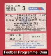 Oldham Athletic v Manchester United 1990 – Semi Final Replay Man City
