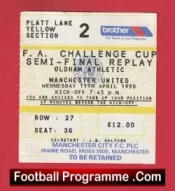 Oldham Athletic v Manchester United 1990 – Semi Final Replay Man City