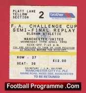Oldham Athletic v Manchester United 1990 – Semi Final Replay Man City