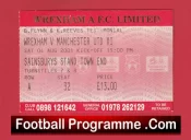 Wrexham v Manchester United 2001 – Football Match Ticket
