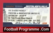 Preston North End v Manchester United 2006 – Football Ticket