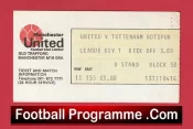 Manchester United v Tottenham 1979 – League Cup Football Ticket