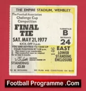 Manchester United v Liverpool 1977 – FA Cup Final Football Ticket