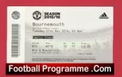 Bournemouth v Manchester United 2016 – Football Ticket