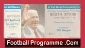 Manchester United Matt Busby Memorial Service Old Trafford Ticket 1994