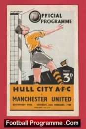 Hull City v Manchester United 1949 – 1940s Programme
