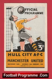 Hull City v Manchester United 1949 – 1940s Programme