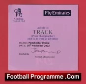 Chelsea v Manchester United 2003 – Press Ticket – Track