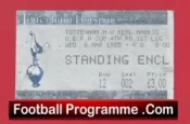 Tottenham Hotspur v Real Madrid 1985 – Match Ticket