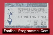 Tottenham Hotspur v Real Madrid 1985 – Match Ticket