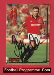 Manchester United Brian McClair Man Utd Signed Football Card Autograph