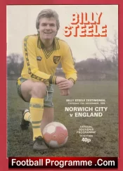 Billy Steele Testimonial Benefit Norwich City 1979 + George Best