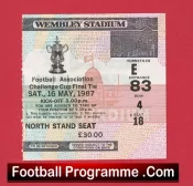 Tottenham Hotspur v Coventry City 1987 – FA Cup Final Ticket Wembley