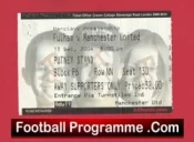 Fulham v Manchester United 2004 – Football Ticket
