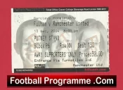 Fulham v Manchester United 2004 – Football Ticket