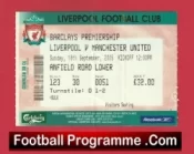 Liverpool v Manchester United 2005 – Match Ticket