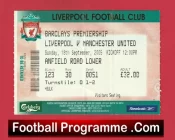 Liverpool v Manchester United 2005 – Match Ticket
