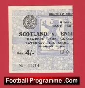 Scotland v England 1956 – Match Ticket Hampden Park