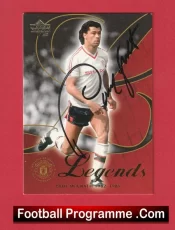 Manchester United Paul McGrath Autographed Signed Football Card Man Utd