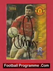 Manchester United Denis Irwin Autographed Signed Football Card Man Utd
